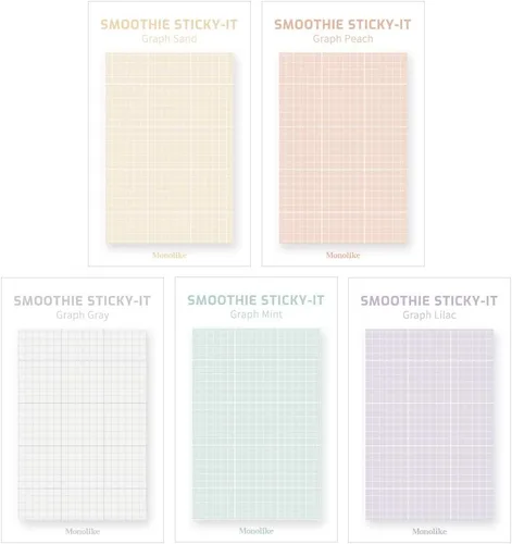Vista 15 de Monolike Basic Line Blue Sticky-it - Juego de 6 blocs de notas autoadhesivos, 50 hojas