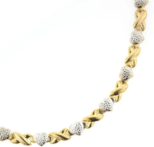 Vista 4 de MCS Jewelry Pulsera de plata de ley XOXO para amistad y relación, collar o juego de ambos