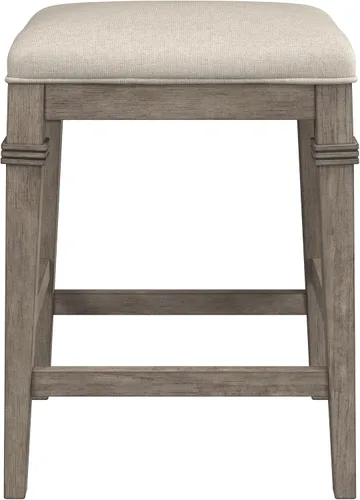 Vista 11 de Hillsdale Furniture Arabella Taburete de mostrador sin espalda, gris envejecido