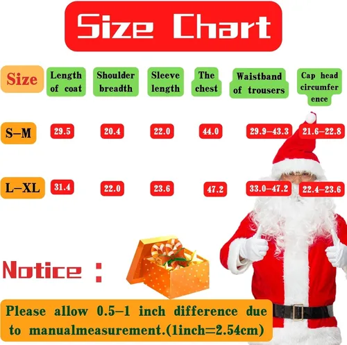 Vista 6 de Disfraz de Papá Noel para hombre, disfraz de Papá Noel rojo, 10 unidades, incluye sombrero, abrigo, pelucaguantes, pantalones, botas, cuerda