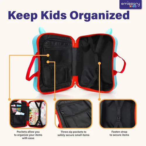 Vista 5 de Emissary Equipaje de paseo con ruedas para niños y niñas, Varios colores, Estilo B