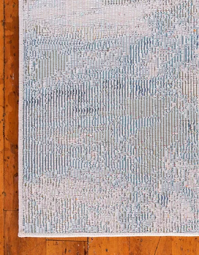 Vista 9 de Tapete abstracto Unique Loom, colección Estrella, moderno, multiárea, Polipropileno, Azul claro
