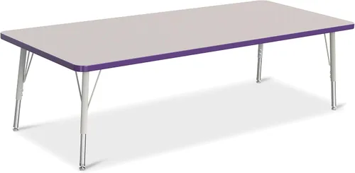 Vista 59 de Berries Mesa rectangular para actividades, altura E, Gris/Negro/Negro, 1
