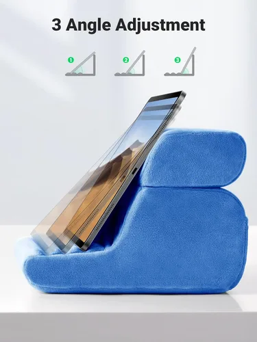 Vista 7 de UGREEN - Soporte de tableta para almohada en la cama con soporte suave para el regazo con 3 ángulos de visión ajustables, accesorios para el hogar