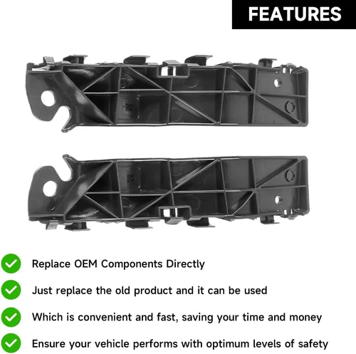 Vista 5 de 1 par de soporte de parachoques delantero izquierdo y derecho compatible con Ford Explorer 2011-2015 para Ford Police Interceptor Utility 2013-2015
