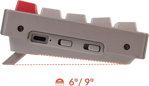 Vista 8 de Keychron Teclado mecánico inalámbrico Bluetooth 51 con marco de aluminio K14 con interruptor rojo tecladobatería recargable teclado compacto de 72