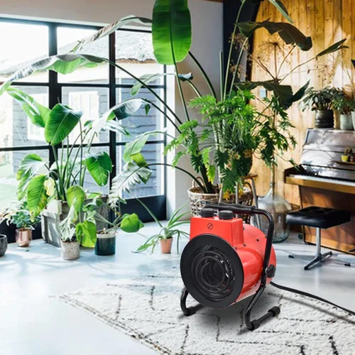 Vista 7 de Calentador eléctrico de invernadero con control de termostato digital, ventilador portátil para casa verde, tienda de cultivo, sala de flores