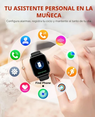 Vista 6 de Relojes inteligentes rastreador de actividad física para hombres y mujeres con contador de pasos, monitor de sueño y calorías, podómetro
