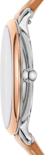 Vista 4 de Fossil Reloj Jacqueline de cuarzo de acero inoxidable y cuero para mujer Jacqueline ES5207 - Reloj de 3 manecillas