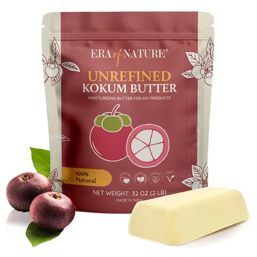 Vista 7 de Era of Nature Manteca de Cacao Cruda – 100% Pura y Sin Refinar, Cacao Prensado en Frío – Para Cuidado de la Piel y del Cabello DIY – Hidratación