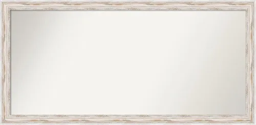 Vista 452 de Amanti Art Espejo personalizado, espejo de baño estrecho Alexandria White Wash, espejo de pared o espejo de tocador de baño sobre el fregadero