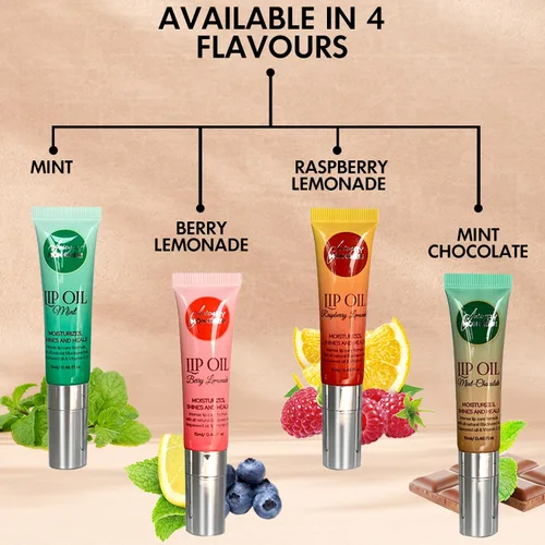 Vista 8 de Aceite labial hecho con aceites Juicy By Mon Cheri de semillas negras, semillas de uva y vitamina E (limonada de bayas)