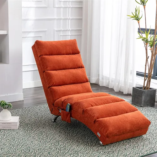 Vista 12 de Sillón de masaje, sofá reclinable eléctrico de lino con control remoto, silla tapizada con función de masaje y calor lumbar para oficina o sala