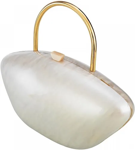 Vista 7 de YYW Monederos de mano para mujer, con forma de concha acrílica, lindo bolso de noche con cadena para fiesta de boda