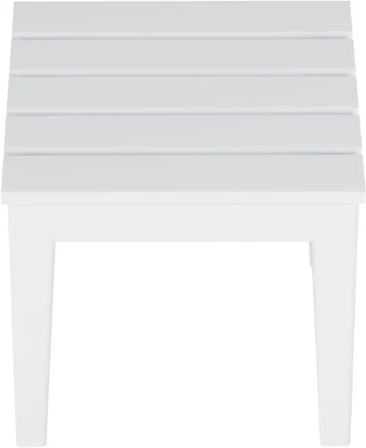 Vista 5 de WestinTrends Ashore - Mesa auxiliar Adirondack moderna para patio al aire libre, color blanco
