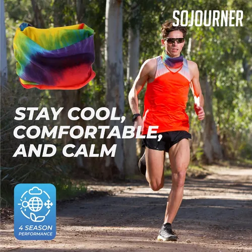 Vista 6 de SoJourner Bags Bandana para el cuello (9 unidades) Cubrebocas de cuello Gators para hombres y mujeres, máscaras de cuello en I