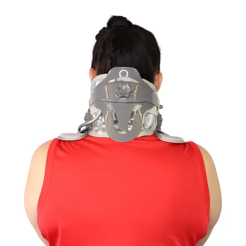 Vista 5 de Brace Direct Collar de tracción de aire cervical para el cuello – Dispositivo de descompresión cervical para hernia de disco, nervio pellizcado