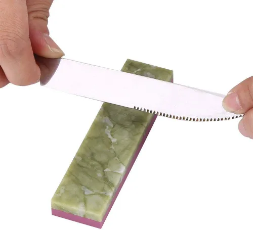 Vista 5 de Piedra de afilar de doble cara premium, grano 3000/10000, verde, cuchillo de cocina y afilador de herramientas con molienda gruesa y fina