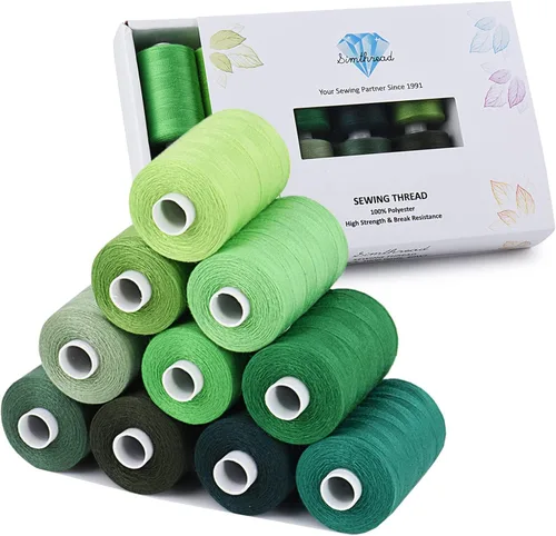 Vista 14 de Simthread Hilo de coser multiusos, 42 carretes surtidos de poliéster de 1000 yardas para costura, prácticos hilos de coser de poliéster para máquina