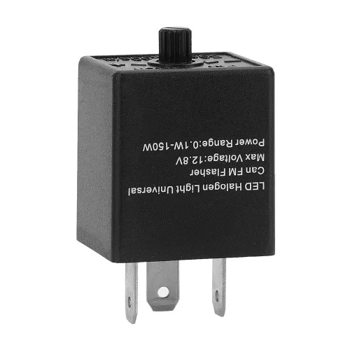 Vista 7 de Relé de intermitente LED ajustable de 12V 3 PIN para motocicleta automotriz, parpadeo de luz de giro, 0. 150W, plástico ABS