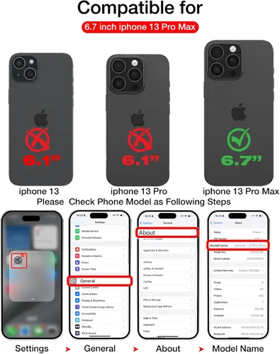 Vista 2 de Funda de piel sintética 2 en 1 para iPhone 13 PRO MAX, funda de piel sintética desmontable con soporte para tarjetas, funda extraíble con bloqueo