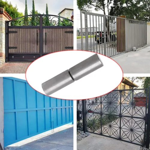 Vista 5 de 4 bisagras de barril soldables de 4 x 1 pulgada, acero resistente de soldadura en bisagra de puerta de bala, capacidad de carga de 1200 libras