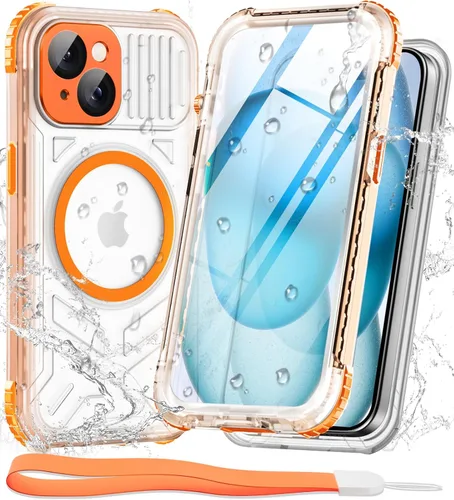 Vista 29 de WIFORT Funda impermeable para iPhone 15, [IP68 bajo el agua a prueba de polvo] [pantalla integrada] [15 pies a prueba de golpes militar], cubierta