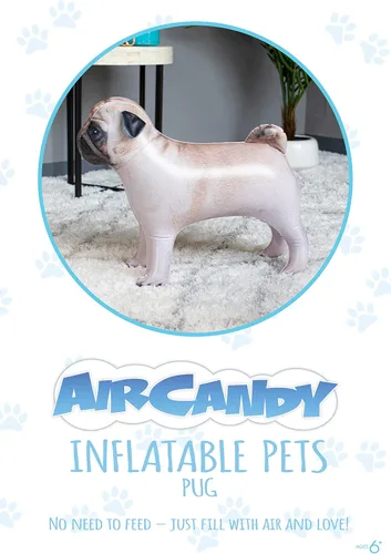 Vista 3 de AirCandy - Perro inflable - Pug la mascota perfecta. No hay necesidad de alimentar, solo llena de aire y amor