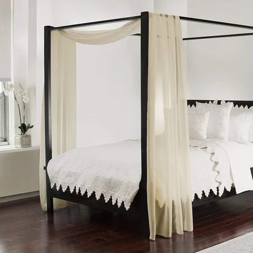 Vista 3 de NICETOWN Cenefa decorativa larga para ventana, cenefa de bufanda de boda, cortina de gasa para sala de estar, dormitorio, ceremonia