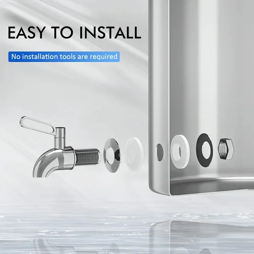 Vista 4 de Purewell Espiga de acero inoxidable 304, espita de repuesto para sistema de filtro de agua Purewell Gravity, compatible con otros sistemas de filtro