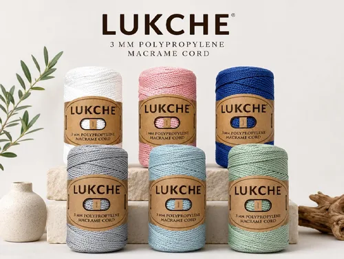 Vista 7 de Cuerda de macramé premium de poliéster de 3 mm (134.44 metros), (250 g) 100% cuerda de macramé de polipropileno, hilo de crochet de macramé colorido