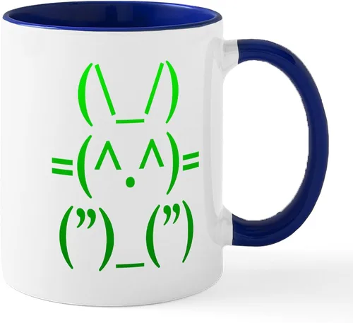 Vista 140 de CafePress Ascii - Taza de café de cerámica, taza de té, 11 onzas