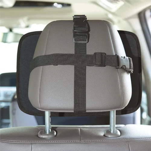 Vista 5 de Nuby Espejo de bebé para asiento trasero con correas totalmente ajustables, resistente a los golpes, se instala en segundos, color negro