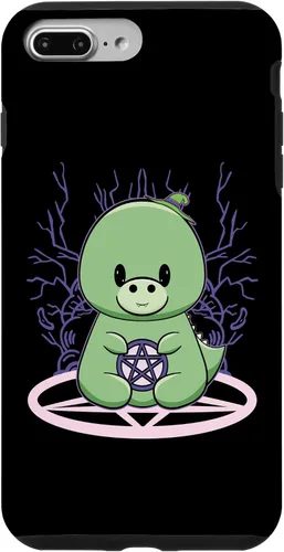 Vista 17 de iPhone 15 Dinosaur Tyrannosaurus With Pentagram Halloween Case