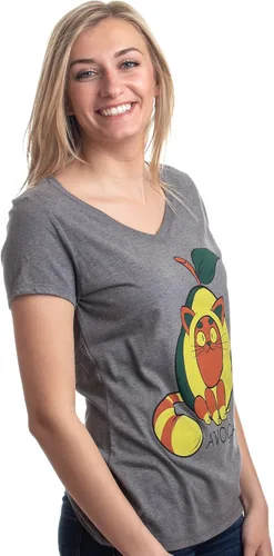 Vista 4 de Camisetas divertidas para mujer, con frase sarcástica y con cuello en V