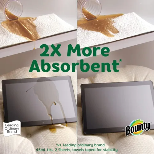 Vista 2 de Borradores mágicos de Mr. Clean Professional, limpiadores multisuperficie a granel (caja de 30) + toallas de papel Bounty de tamaño rápido, paquete