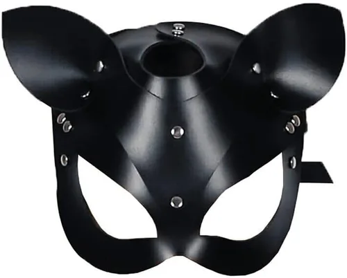 Vista 3 de Máscara de cuero para mujer, para cosplay, disfraz de Halloween, accesorio