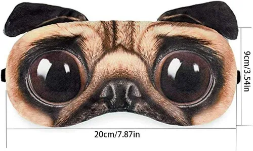 Vista 7 de Paquete de 8 mascarillas divertidas para dormir con diseño de animales lindos para dormir, gatos, perros, máscaras de felpa suave para dormir