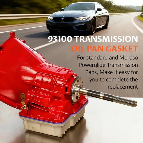 Vista 5 de 93100 Junta de transmisión para Moroso Powerglide Transmisión Pans 42000 y 42001, Junta de transmisión moldeada de silicona sobre acero para un