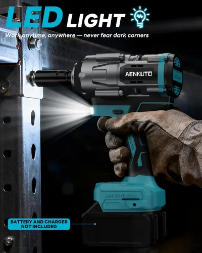 Vista 4 de Llave de impacto inalámbrica para batería Makita de 18 V, 1500 Nm (1106 pies-libras) pistola de impacto sin escobillas de 1/2 pulgada, luz