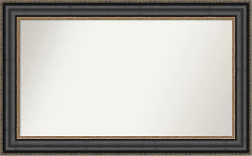 Vista 205 de Amanti Art Espejo personalizado, espejo de baño negro puente, espejo de pared o espejo de tocador de baño sobre el fregadero (26 x 26 pulgadas)