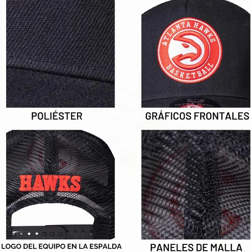 Vista 6 de Ultra Game Gorra de béisbol oficial de la NBA para jóvenes, gorra de béisbol con cierre a presión en todo el mundo