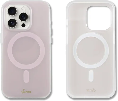 Vista 40 de Sonix x Barbie Funda para iPhone 15 Pro Compatible con MagSafe Probada para caídas de 10 pies Golden Hour