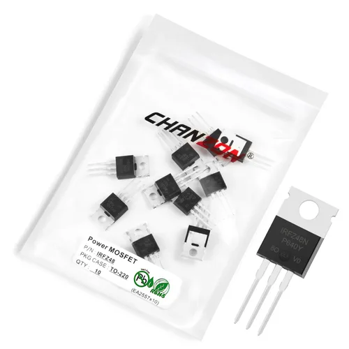 Vista 40 de Chanzon 2N60 TO-220AB NMOS MOS N-Channel Power MOSFET Transistor, alto voltaje y corriente nominal, (paquete de 10 unidades)