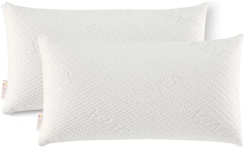 Vista 10 de JUVEA Elevate - Almohada de látex de alto perfil, funda de algodón