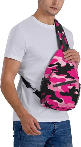 Vista 9 de Crossbody Bag For Women Men Travel Hiking Backpack Sling Shoulder Chest Bags Casual Daypack Purse