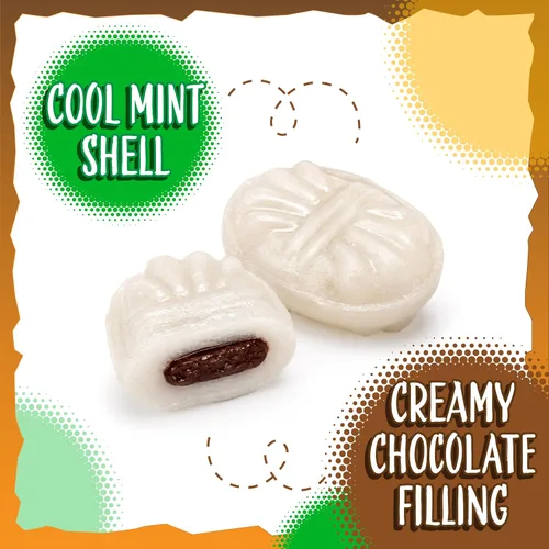 Vista 4 de Dulces de menta rellenos de chocolate Arcor Bolsa de 2 libras Dulces macizos de menta con chocolate envueltos individualmente Delicioso manjar