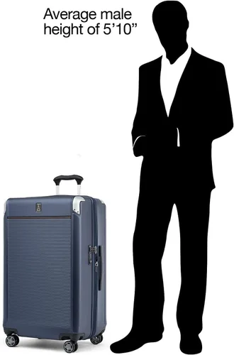 Vista 6 de Travelpro Platinum Elite Hardside - Maleta de policarbonato con cierre TSA, Azul Marino(True Navy Blue), Platinum Elite Hardside - Maleta