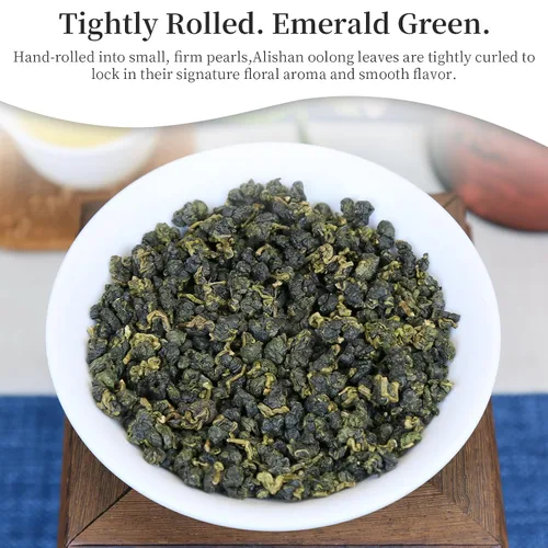 Vista 4 de XIXICHA Alishan Oolong Tea Hoja Suelta Grado AAA Taiwán Alta Montaña Gaoshan Ulong Té Taiwán Té Verde Taiwanés Té Oolong Verde Floral y Afrutado