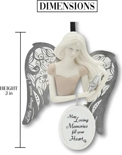 Vista 5 de Little Things Mean A Lot Loving Memories - Adorno chapado en plata, 3 pulgadas